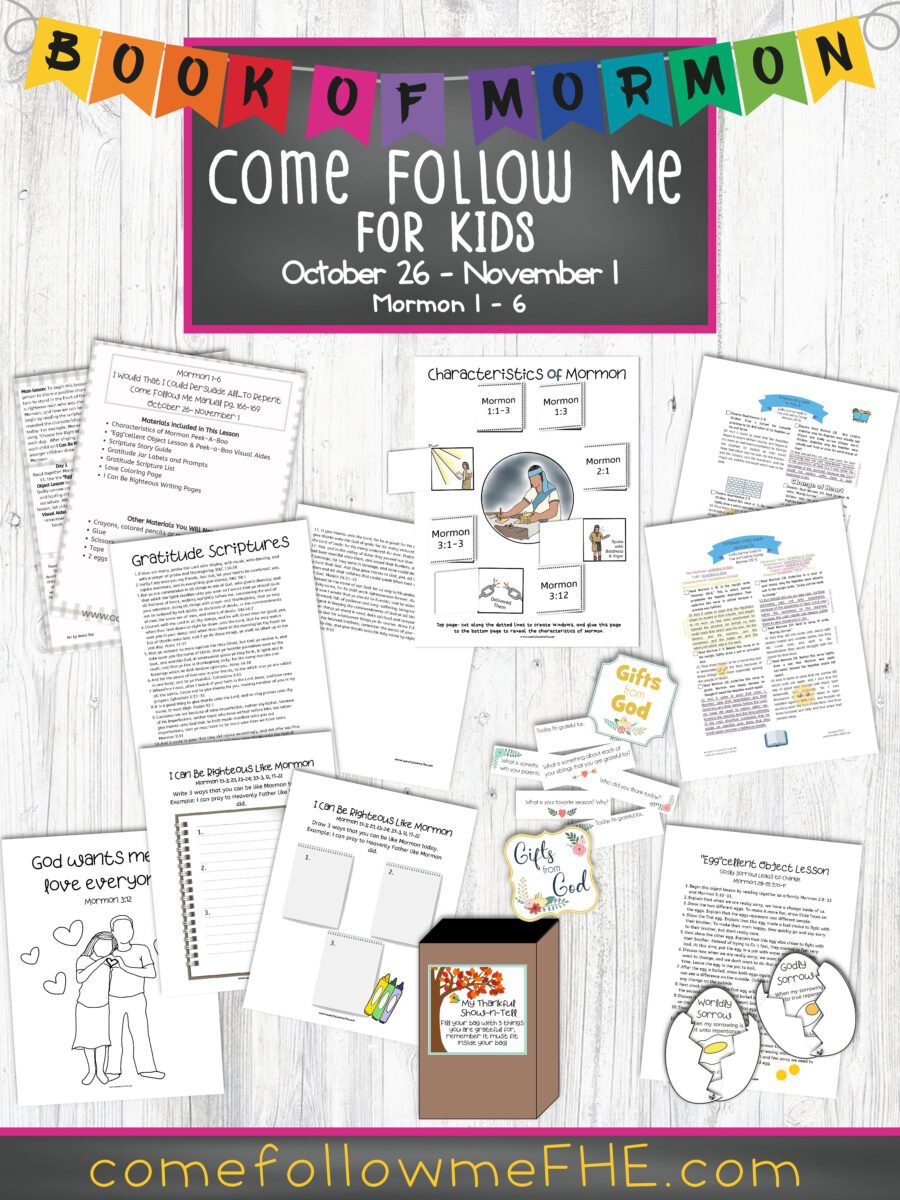 October 26 - November 1 Come Follow Me Lesson for Kids: I Would That I Could Persuade All... To Repent featured by Come Follow Me FHE
