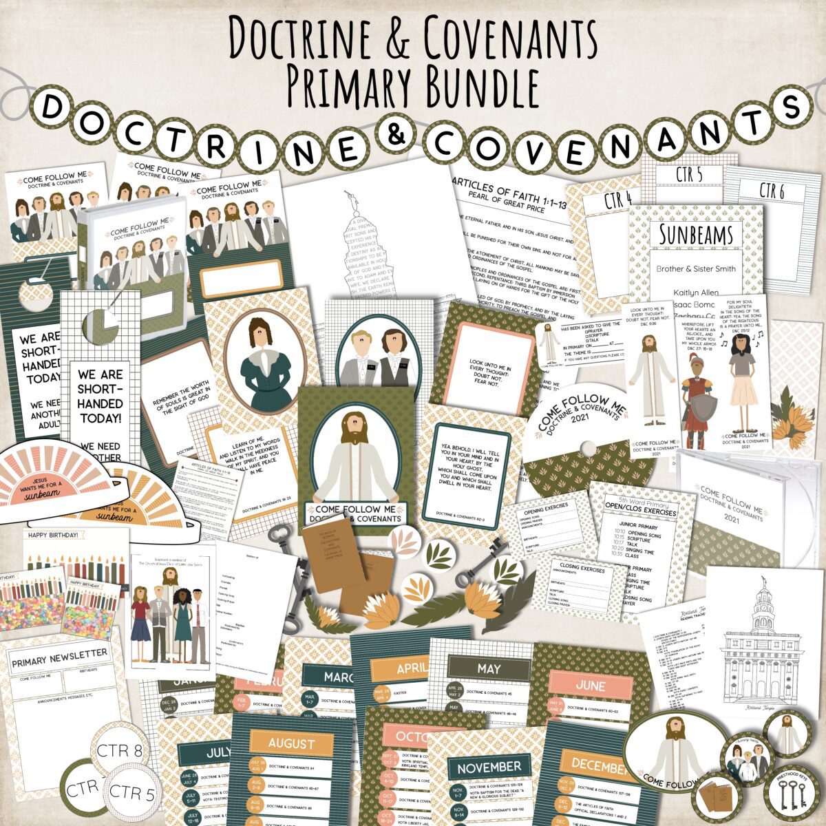 D&C 2021 Complete Primary Bundle - Come Follow Me FHE