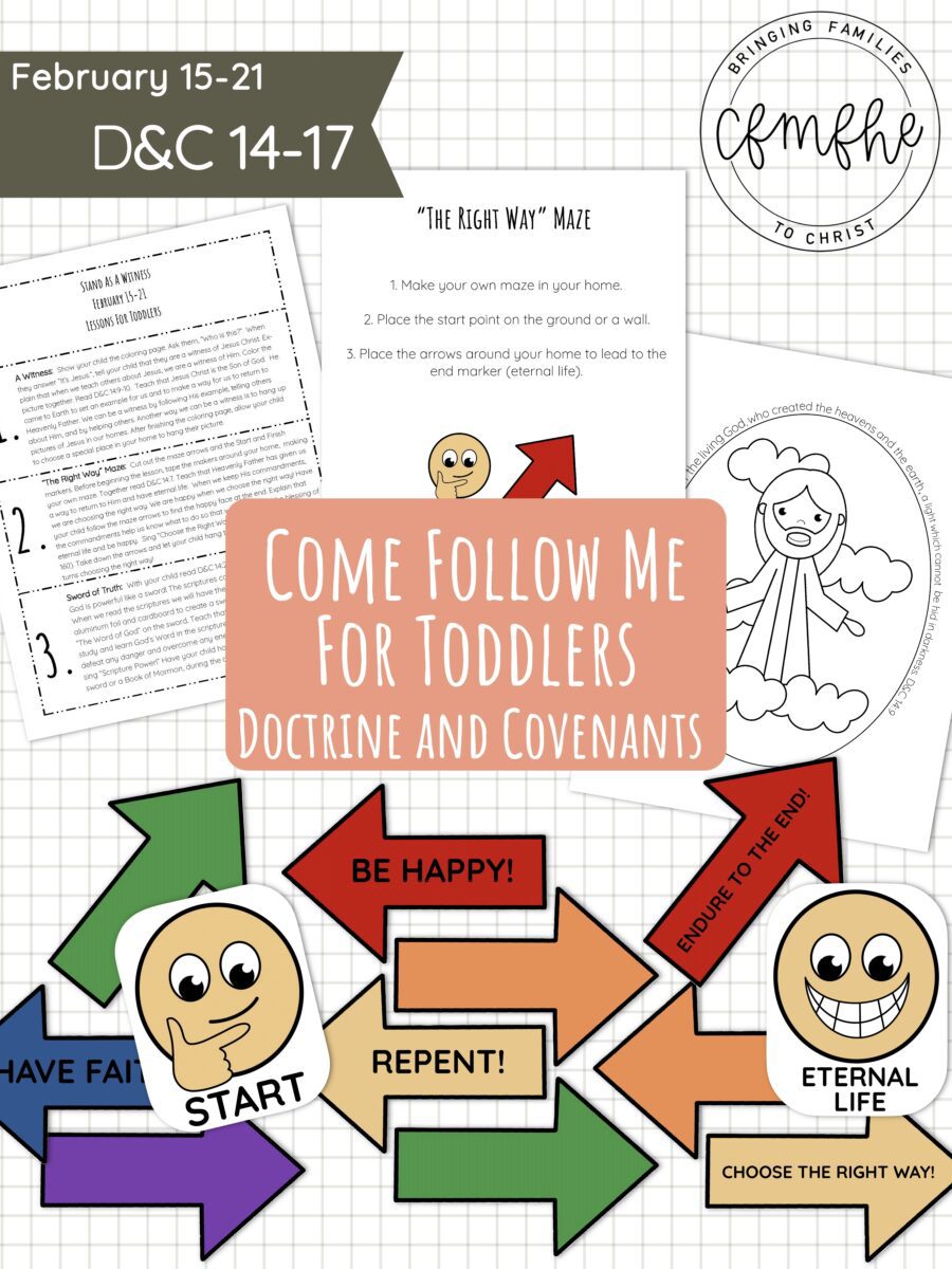 February 15 - February 21 Come Follow Me Lesson for Kids: Stand As A Witness featured by Come Follow Me FHE