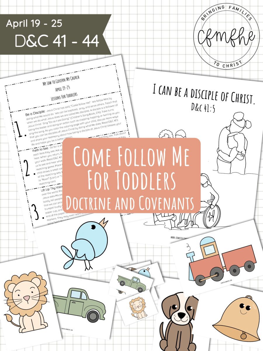 April 19 - April 25 Come Follow Me Lesson for Kids: My Law To Govern My Church featured by Come Follow Me FHE