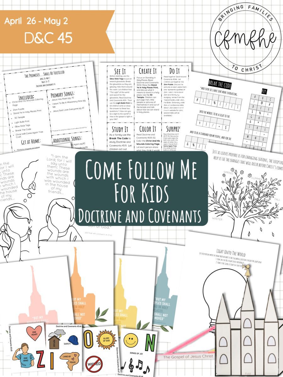 April 26 - May 2 Come Follow Me Lesson for Kids: The Promises... Shall Be Fulfilled, a lesson featured by Come Follow Me FHE