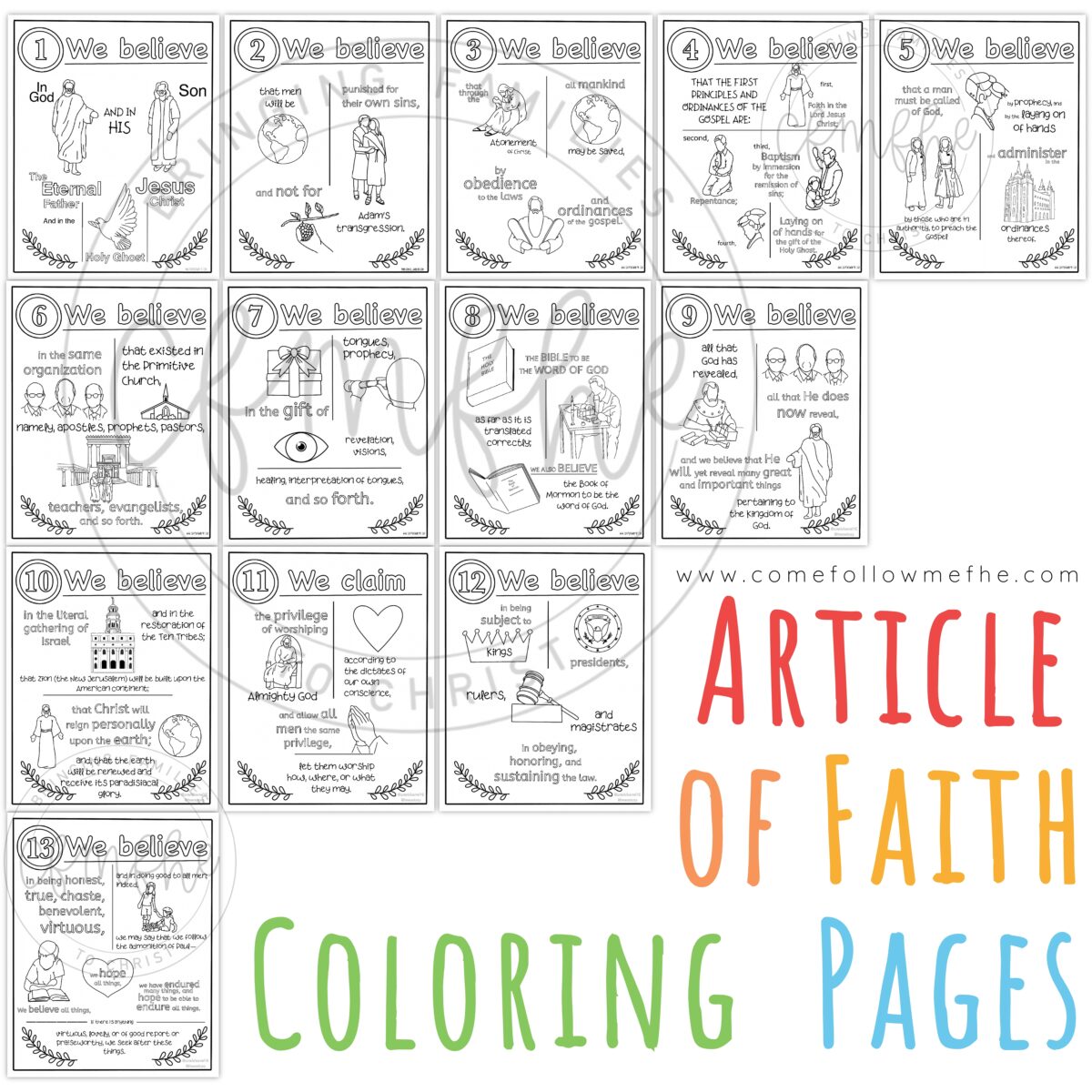 13th Article Of Faith Printable
