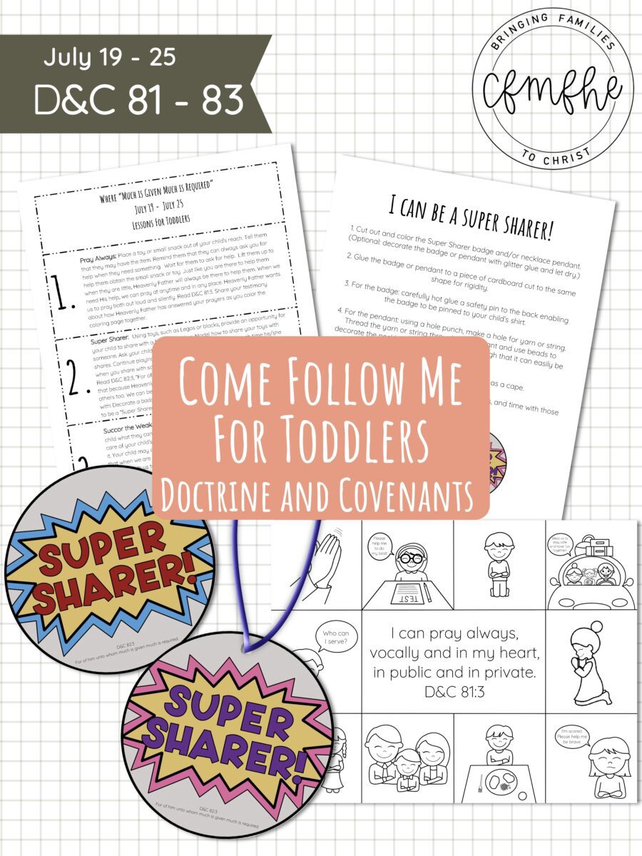 July 19 - July 25 Come Follow Me Lesson for Kids: Where "Much Is Given Much Is Required" by Come Follow Me FHE