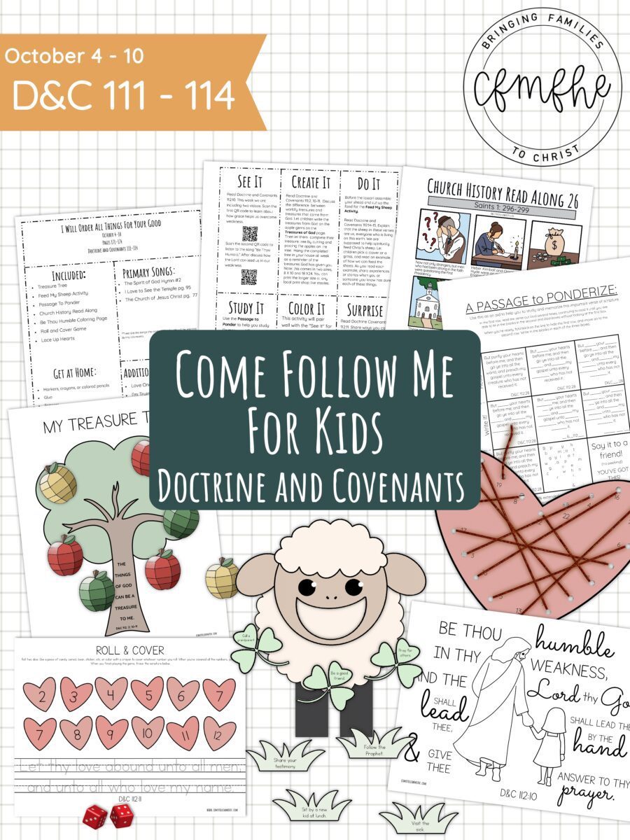 October 4 - October 10 Come Follow Me Lesson for Kids: I Will Order All Things For Your Good featured by Come Follow Me FHE