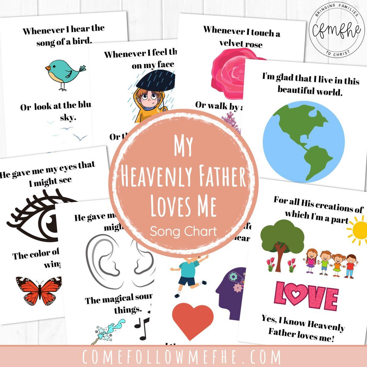 My Heavenly Father Loves Me Song Chart - Come Follow Me FHE